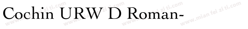 Cochin URW D Roman字体转换